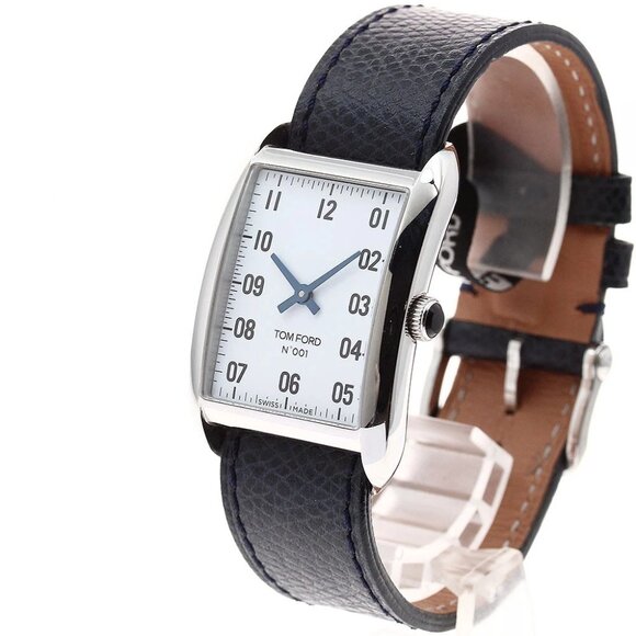 TOM FORD No.001 Rectangular TFT001 009 white Dial Quartz Men's Watch_893974